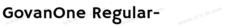 GovanOne Regular字体转换